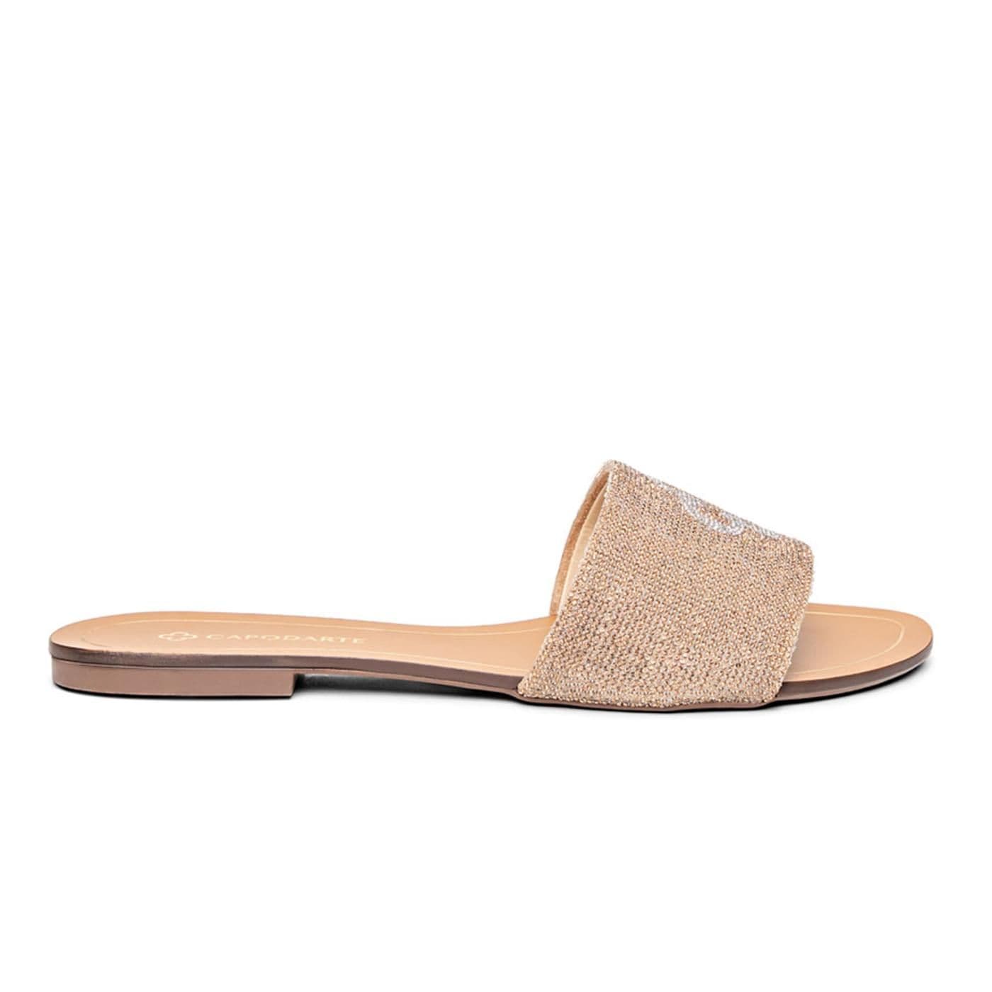 SANDALIA 4018992 tec.malha ouro /logo cristal image.