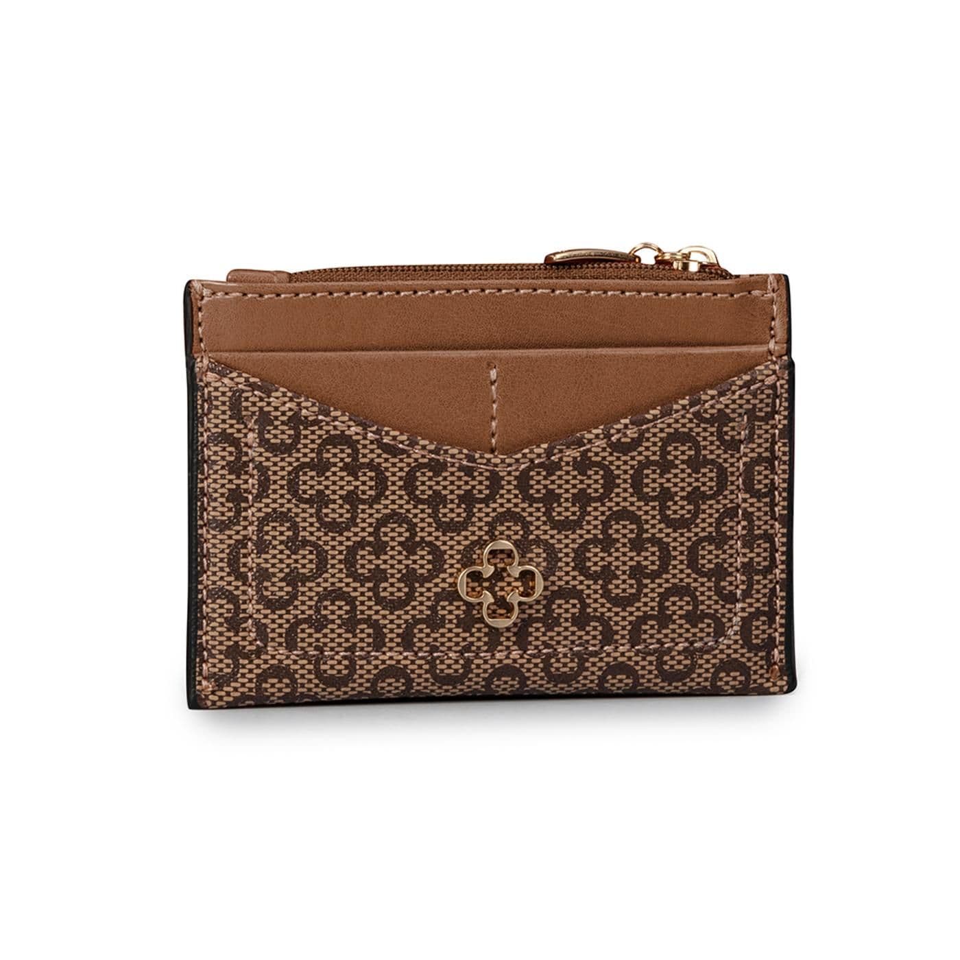 BILLETERA 494476 7 caimi & liaison ind nocciola(camel) / banho ouro claro escovado image.