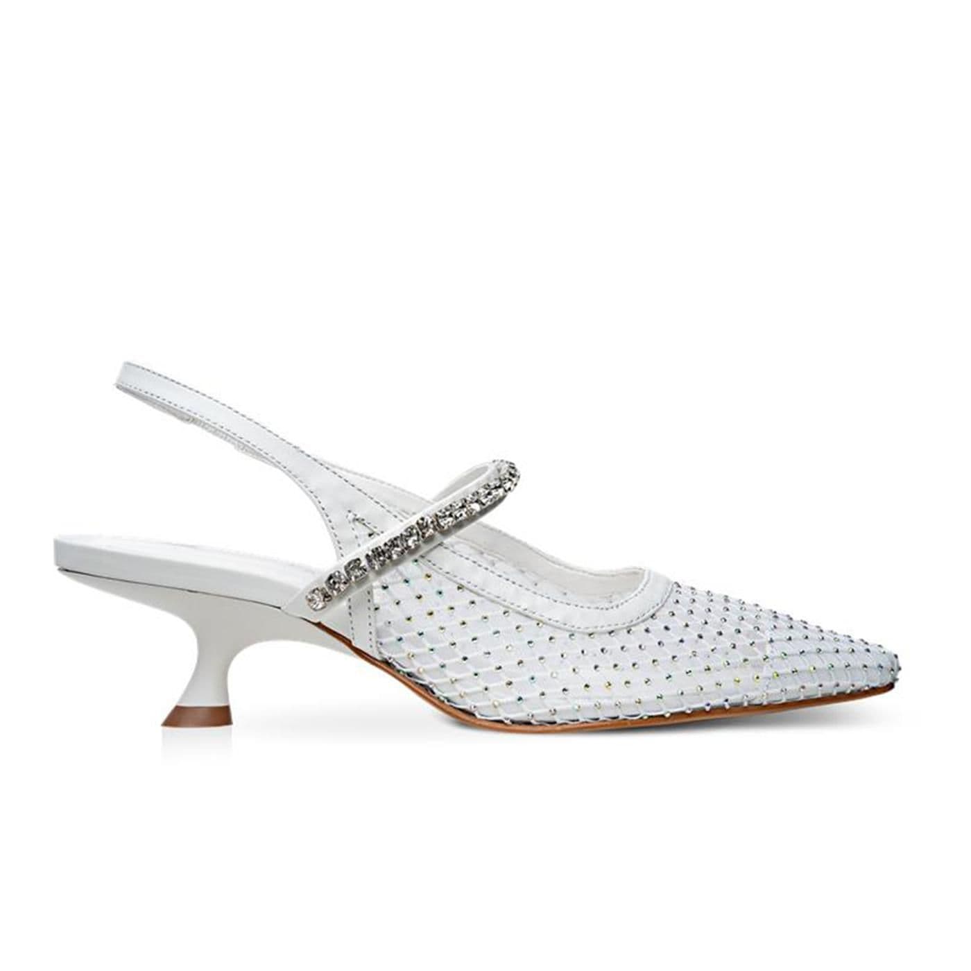 Zapato de punta 734003 tela/mestiço - white image.