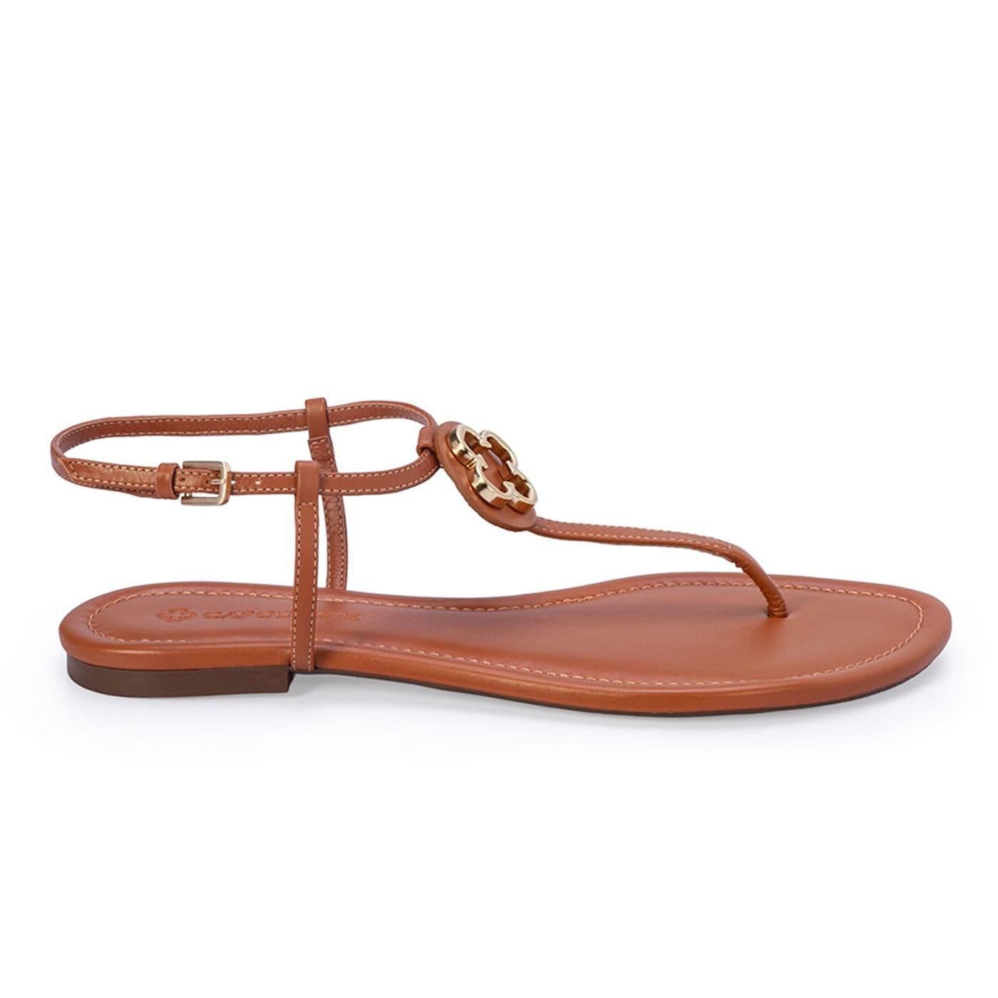 SANDALIA mestico satinato camel image.