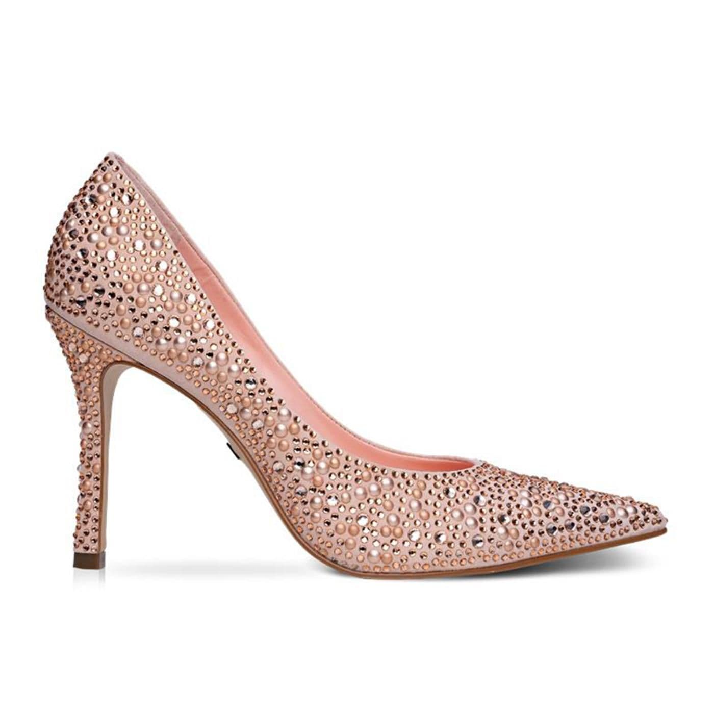 Scarpin Crystal 607047 pig suede peach bloom image.
