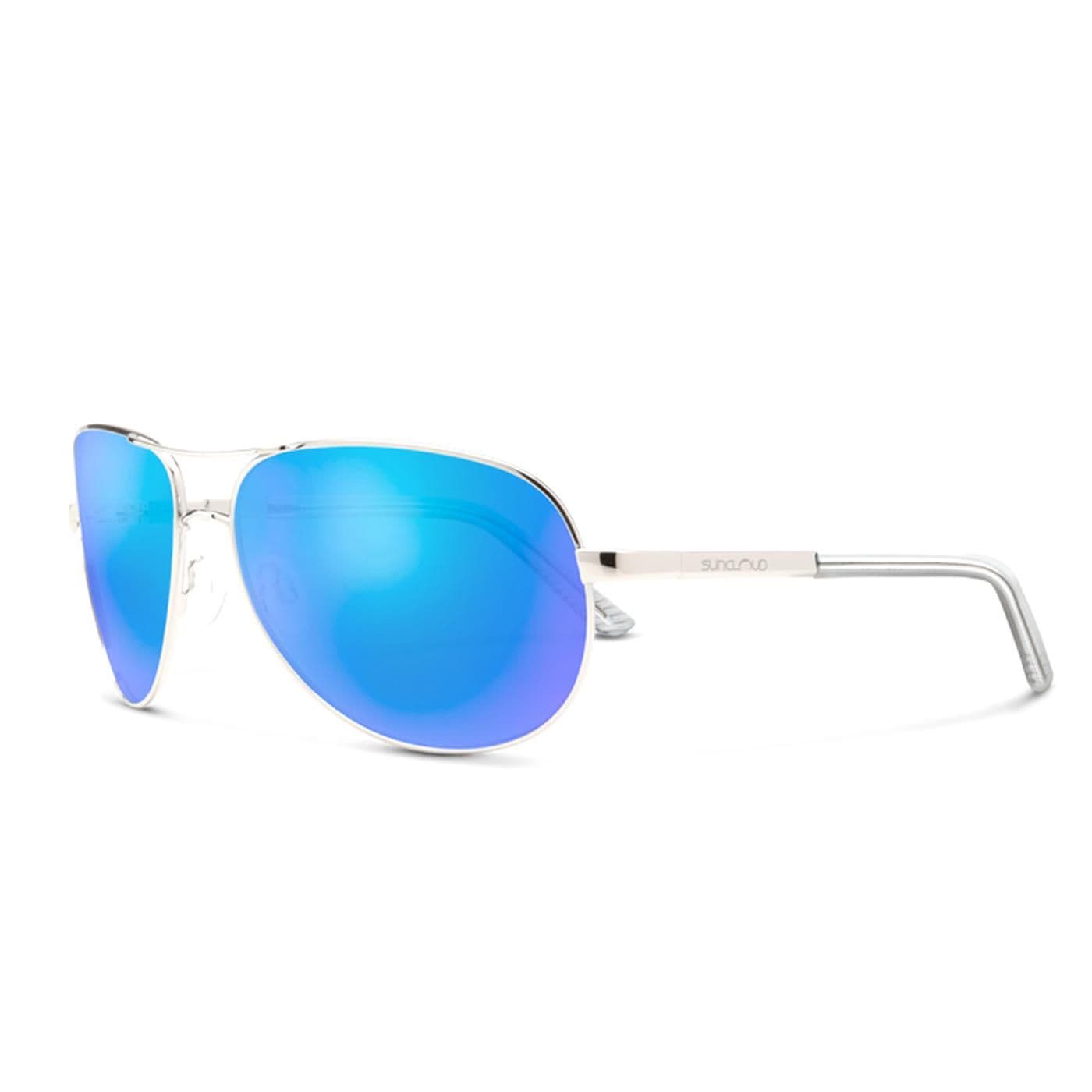 Aviator silver / polar blue mirror image.