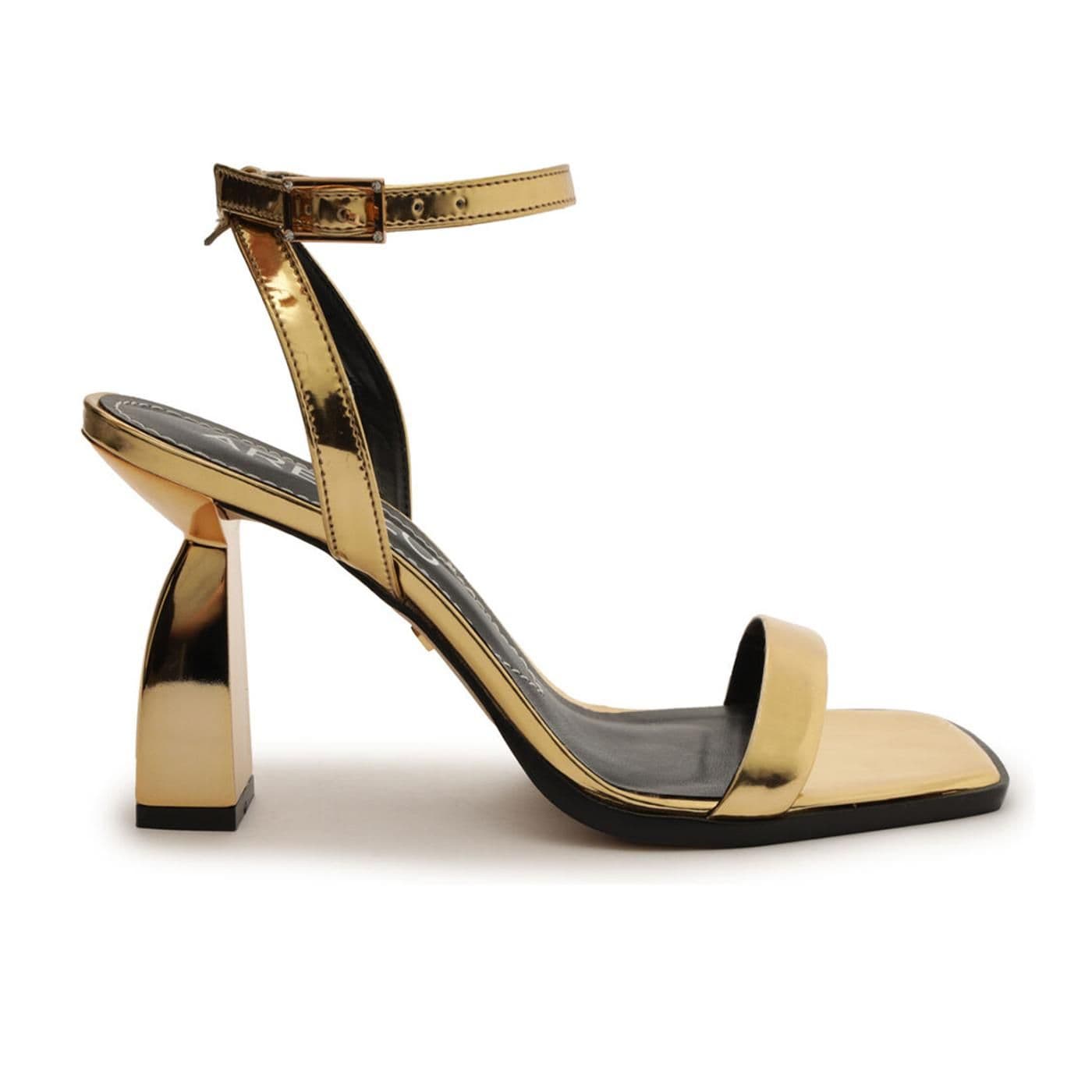 Sandalias tacon medio A1328000010001U x2v - ouro image.