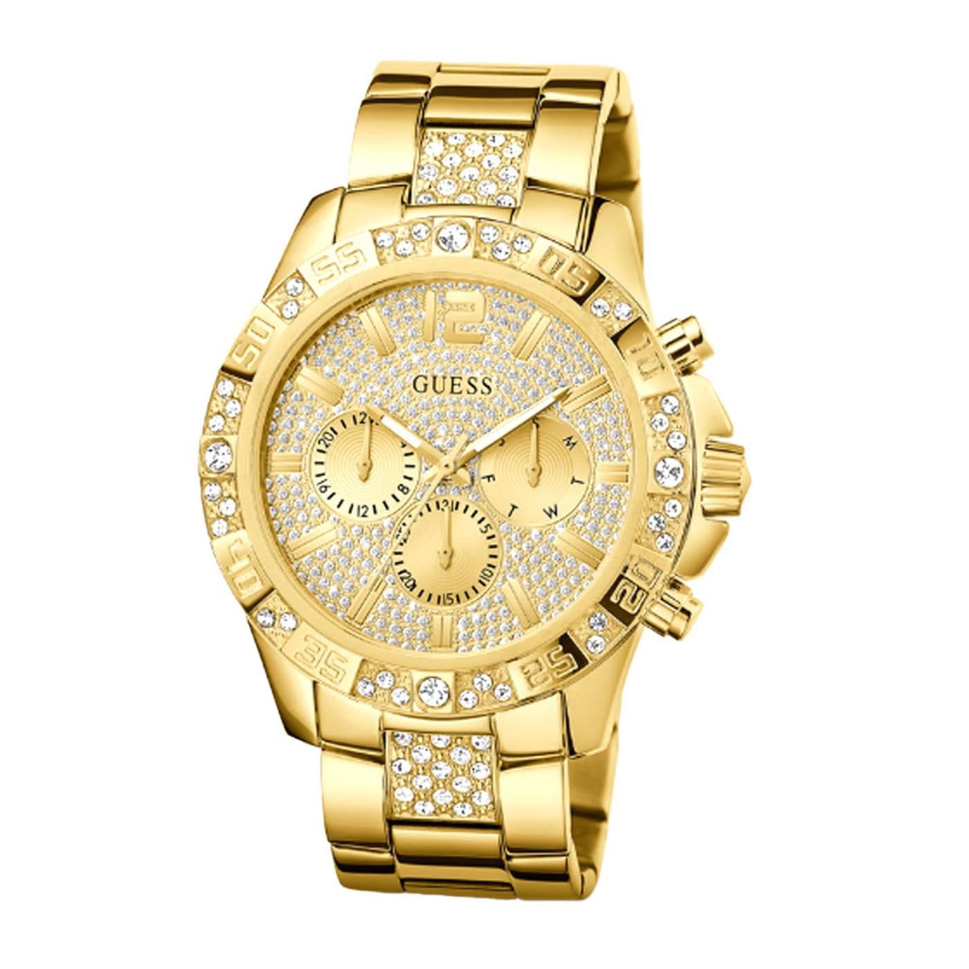 GUESS Gold Tone Multi-function Watch gold image.