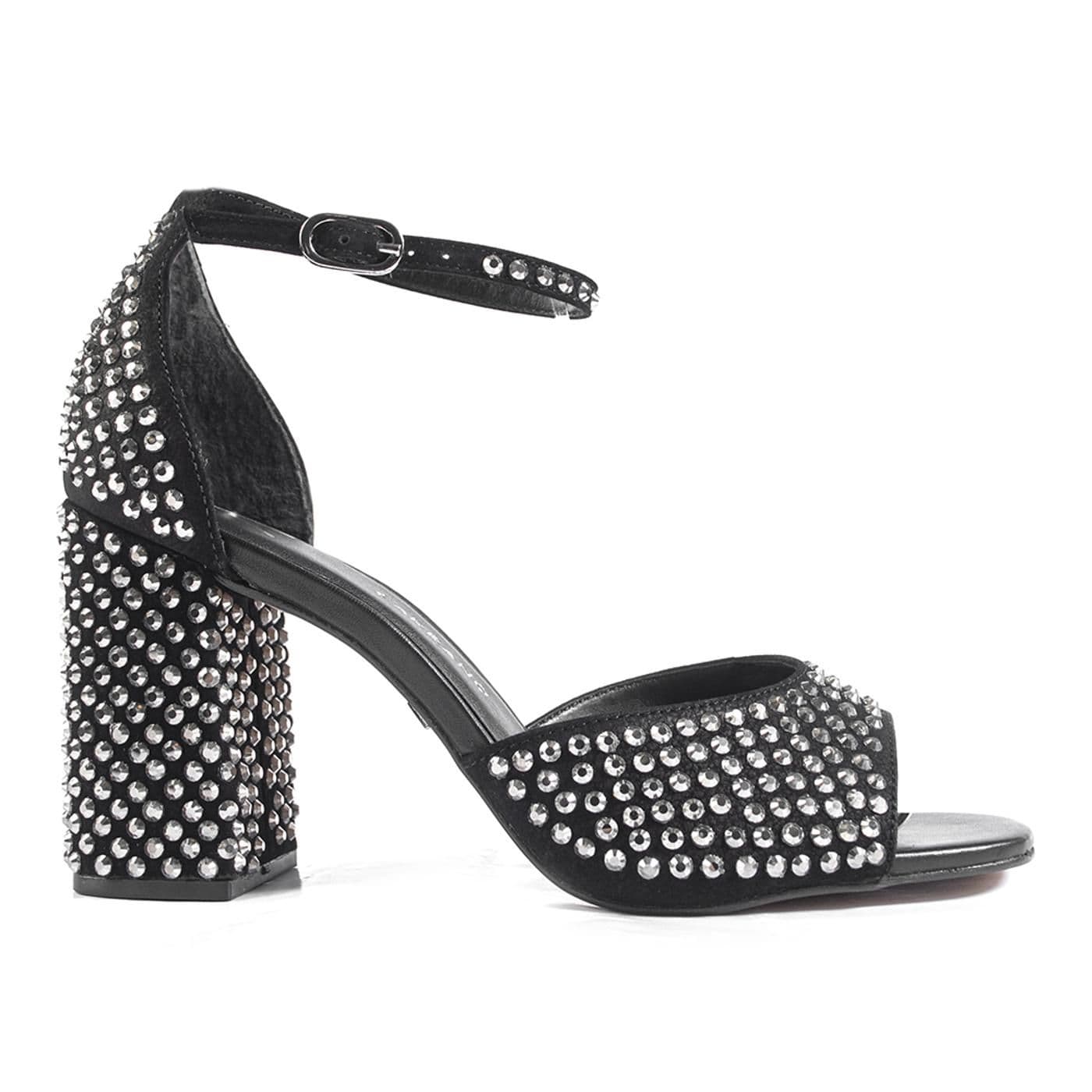 Sandalia de Tacon 154056 nobuck smooth black image.