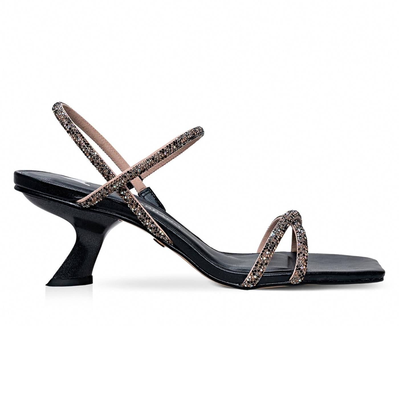 Sandalia de Tacon 681011 strass estelar/mestiço black image.