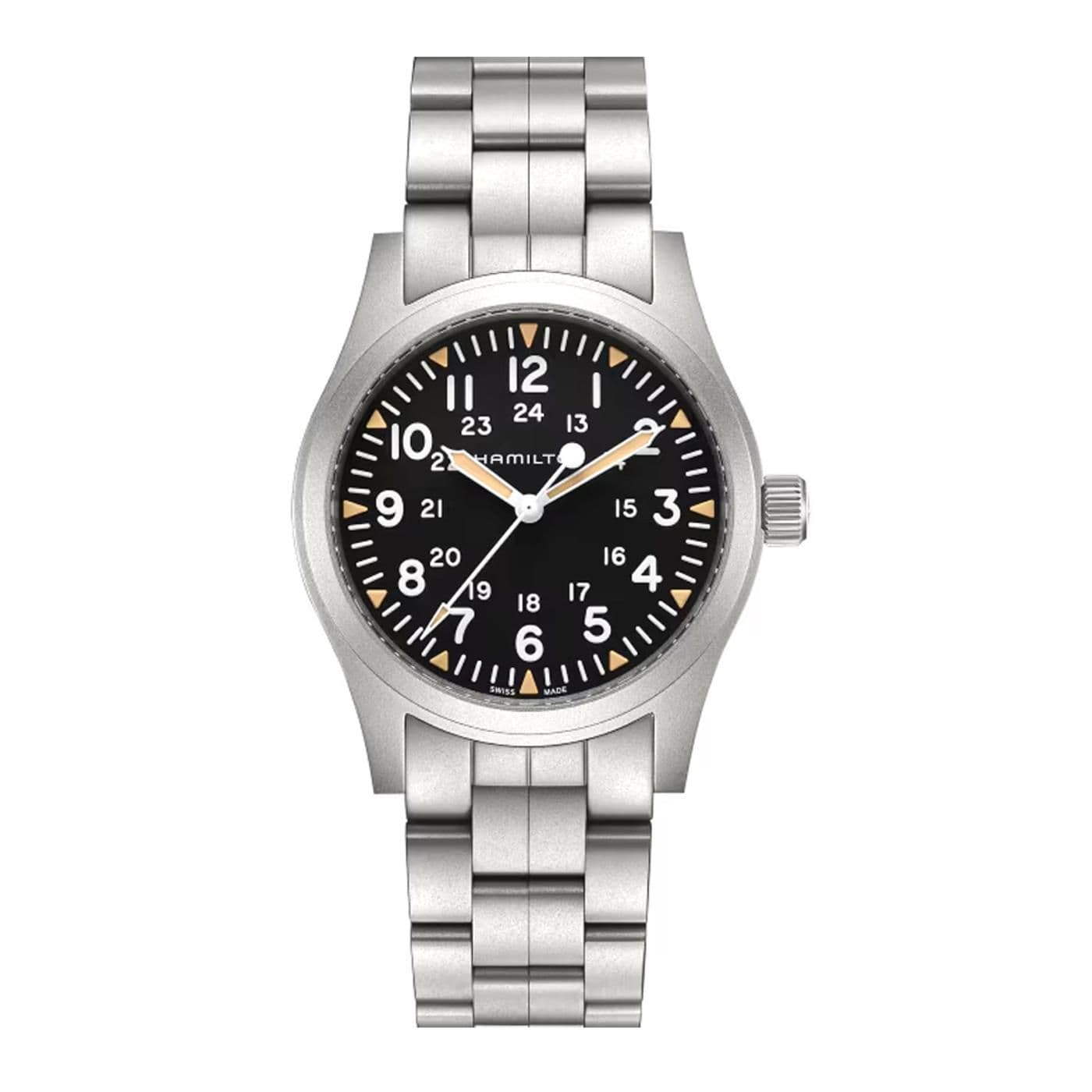 Khaki FieldMechanical 42mm silver/black image.