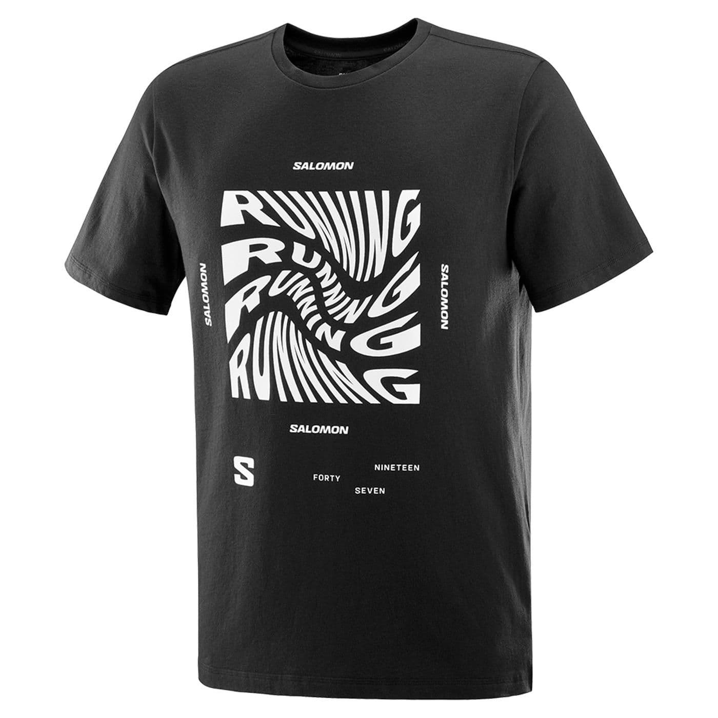 RUNNING GRAPHIC SS TEE deep black image.