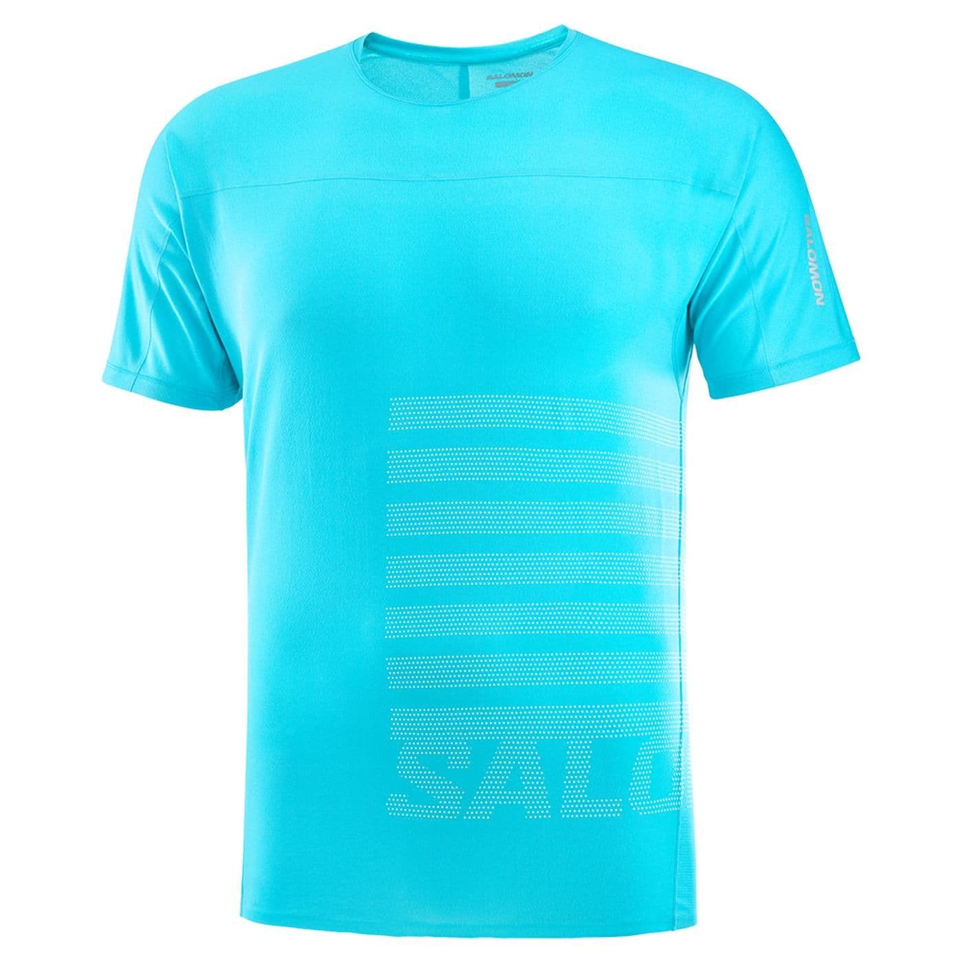 SENSE AERO SS TEE GFX peacock blue/white image.