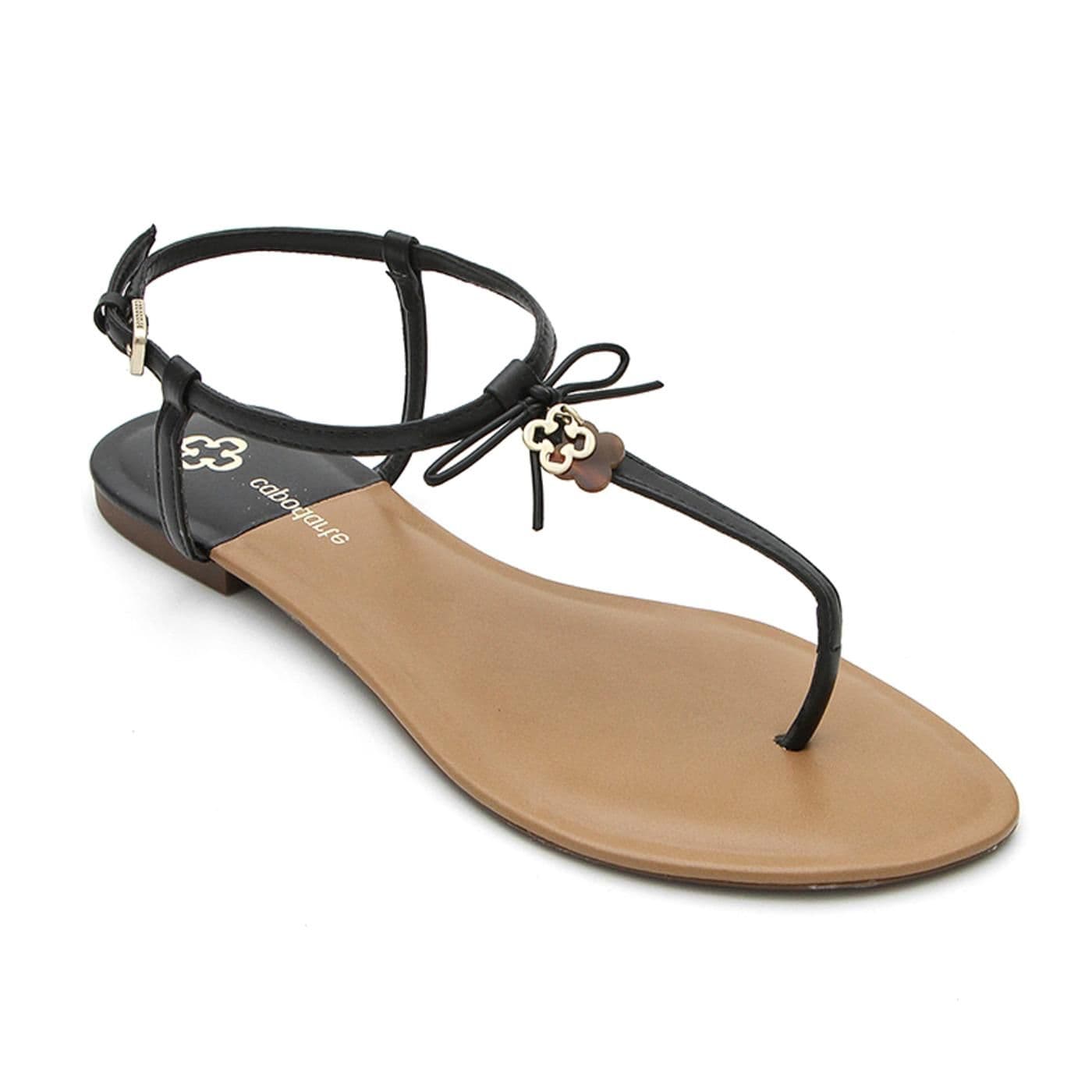 SANDALIA FLAT pele/pele/pele/preto image.