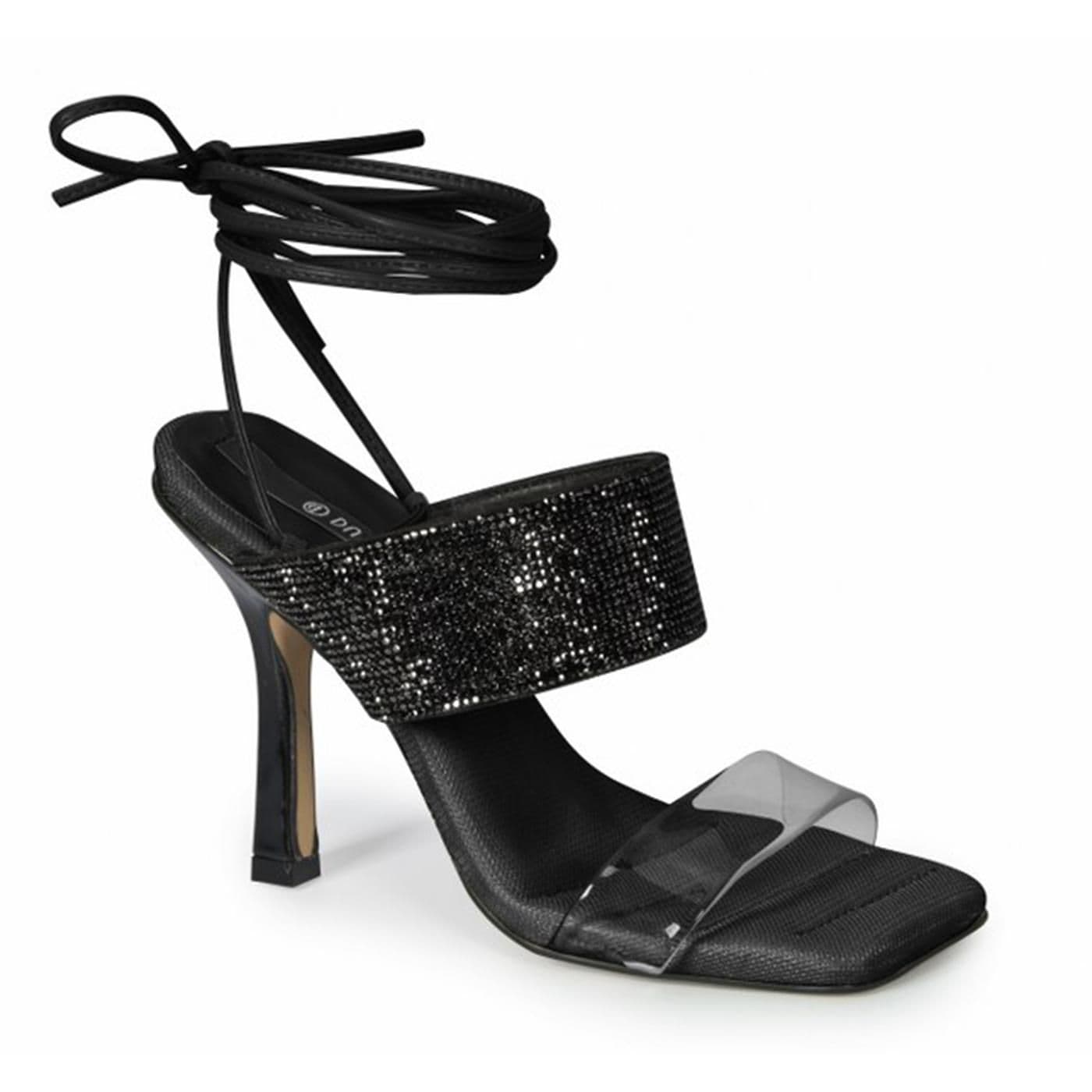 4118063-5 SANDALIA TACON cristal/preto/preto image.