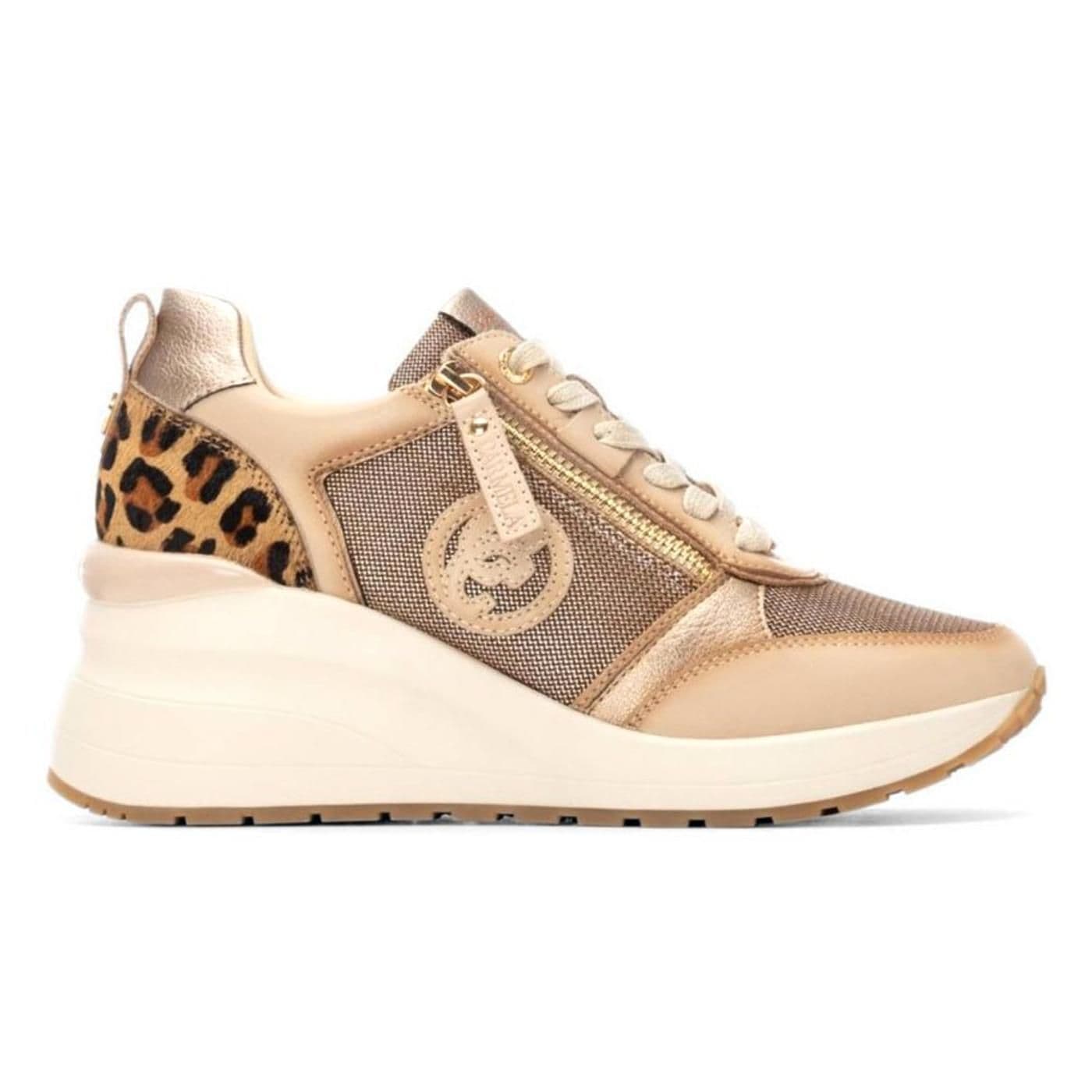 ZAPATILLA DE PIEL SRA 162521 beige image.