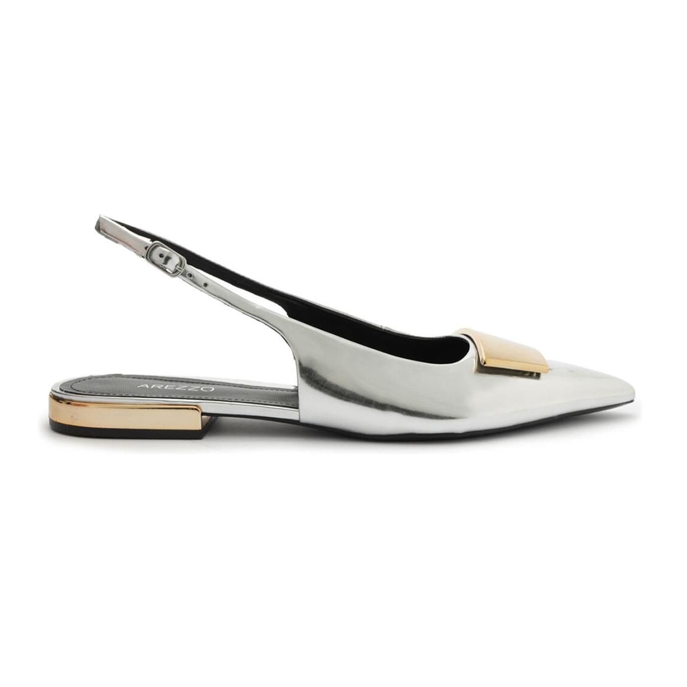 Zapato de punta flat A1302900600003U x12kh - silver image.